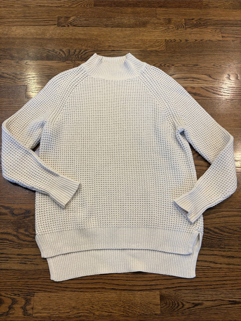 Urban Outfitters BDG Waffle Knit Mock Neck Sweater - Cream, M